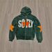 Men's Trendy Casual Short Hooded Sweatshirt 2025 New 103D Digital Print Five Pointed Star Zipper Cardigan Loose Jacket_viptrois.com