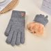 Sports Gloves Skiing Cycling Motorcycle Hiking Touch Screen Gloves Men's Double-layer Touch Screen Gloves With Fleece And Wool Knitted Gloves_viptrois.com