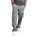 Men's Workwear Sweatpants American Style Terry Fleece Drawstring Elastic Waist Straight Leg Sportswear Long Pants_viptrois.com