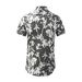 Men's Short Sleeve Cotton Shirt With Skull Digital Print - Slim Fit, Breathable & Stylish For Casual Wear_viptrois.com