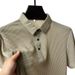 Polo Shirt Men's Summer New Solid Color Lapel Half Sleeved Shirt Top Trendy Short Sleeved T Shirt_viptrois.com