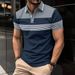 Street Fashion Stripe Men's Polo T-Shirt Summer Short Sleeves Print Tops Button T Shirt Oversized Clothing Casual Golf Shirts_viptrois.com