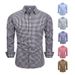 K New Elastic Casual Plaid Shirt Retro Shirt For Men_viptrois.com