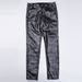 Men's Clothing Leather Pants For Middle Aged And Young Men, Elastic, Slim, Fashionable, Moisture Proof, Dance Performance Casual, PU Leather Pants_viptrois.com