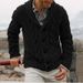Loom Cross-Border Foreign Trade Autumn Winter New European American Youth Casual Single-Breasted Cardigan Sweater Turn-Down_viptrois.com