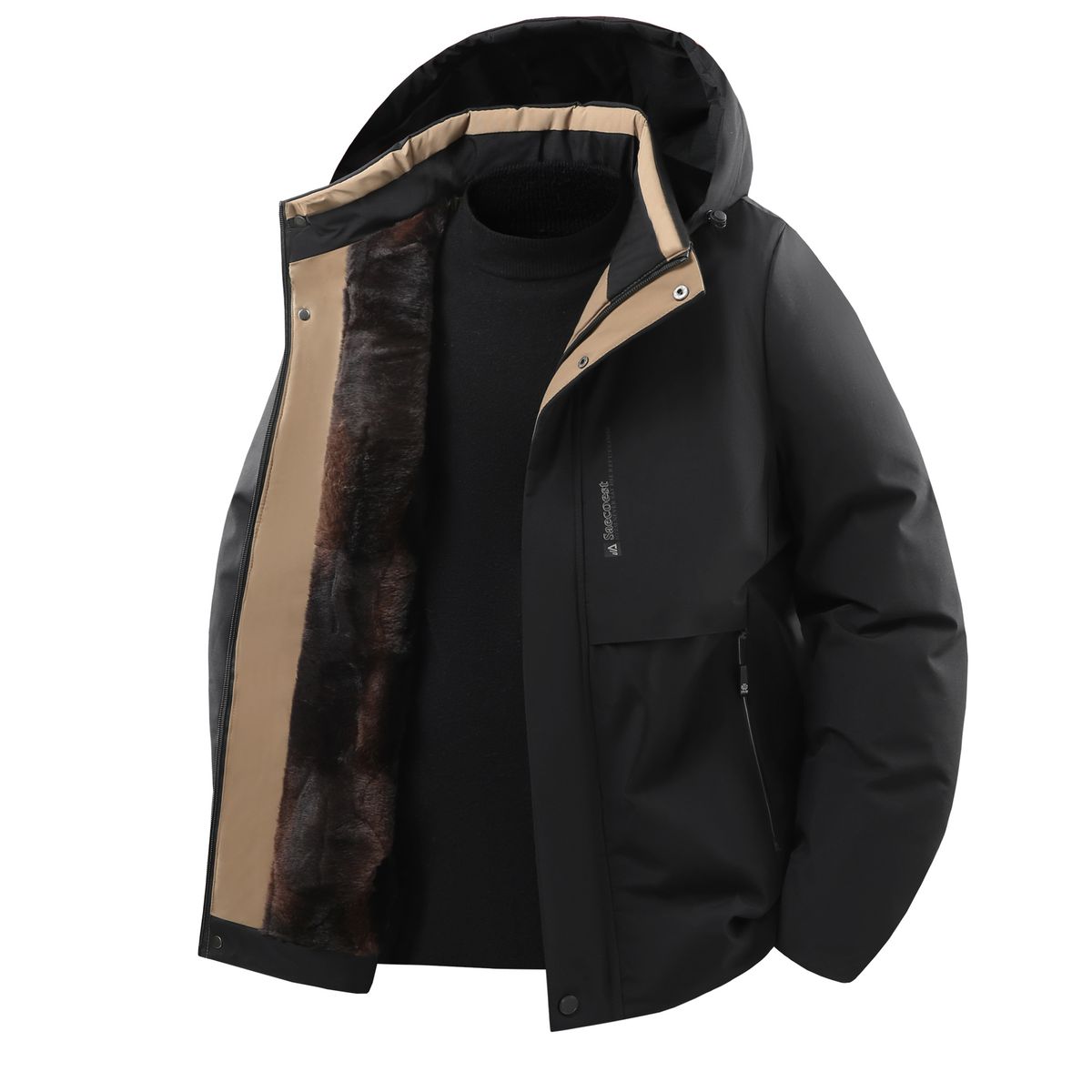 Men's Thickened Cotton-padded Jacket Middle-aged And Elderly Cotton Clothes Middle-aged Winter_viptrois.com