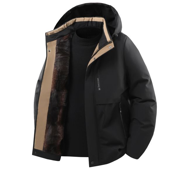 Men's Thickened Cotton-padded Jacket Middle-aged And Elderly Cotton Clothes Middle-aged Winter_viptrois.com