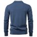 2025 Autumn And Winter New Men's Jacquard Sweater Men's Pullover Sweater Solid Color V Neck Sweater Men_viptrois.com
