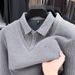 1 Two-Piece Sweate, Autumn And Winter, Fleece-Lined, Thickened, Middle-Aged Dad's Casual Warm Top, Base Shirt_viptrois.com