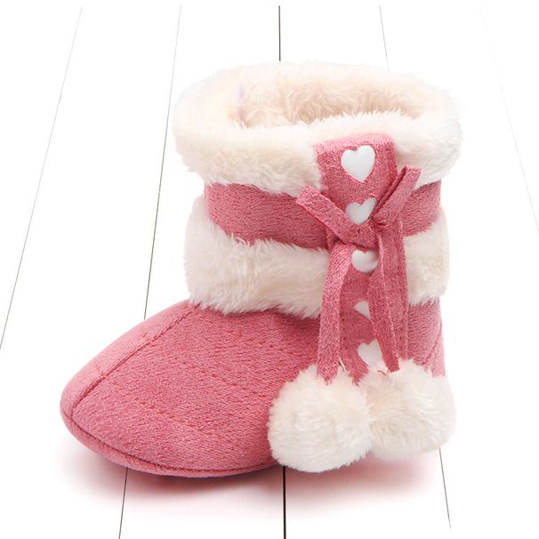 Winter warm foreign trade baby shoes toddler shoes bow plush baby toddler shoes MR0651_viptrois.com