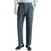 Summer Thin Yarn Dyed Dress Pants for Young Men Semi Elastic Waist Slim Straight Leg Drapey Casual Style_viptrois.com