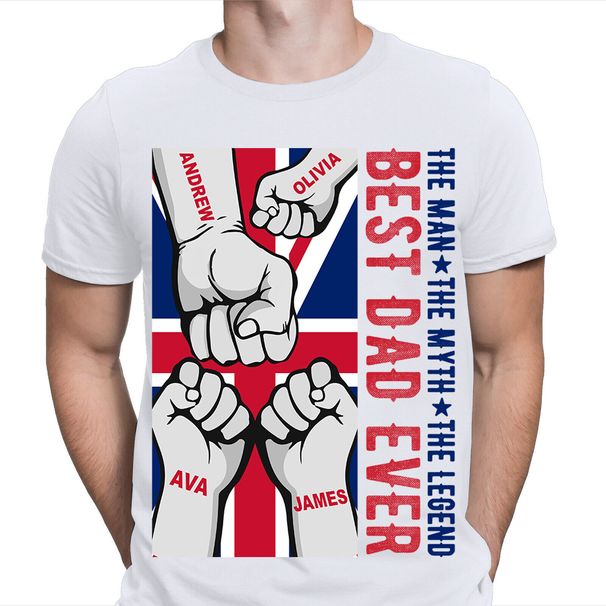 Best Dad Ever The Man Myth Legend Personalised Fathers Day T Shirt Mens Womens Tees Top Tee Top #FD_viptrois.com