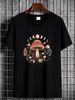 Magic Trippy Mushroom Moon Night Red Aita Mushroom T-Shirt Camping Men Tee Fashion Stylish Breathable Stretched Top For Everyday Wear Unisex_viptrois.com