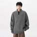 Autumn Half Zipper Sweater Trendy Brand Loose Knitted Sweater Hoodie Men's Coat_viptrois.com
