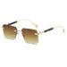 Men's Sunglasses Metal Frame New Style Frameless Diamond Cut Sunglasses Fashionable And High End Simple Sunglasses_viptrois.com