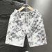 Men's Summer Quick Dry Shorts Fashionable Trendy Loose Fit Five Point Beach Shorts With Letter Print_viptrois.com