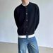 Autumn And Winter Vintage Cardigan Casual Loose Contrasting Button Jacket Knitted Sweater_viptrois.com