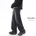 Black Jeans Loose Straight For Spring 2025 New Casual Wide Leg Men's Pants_viptrois.com