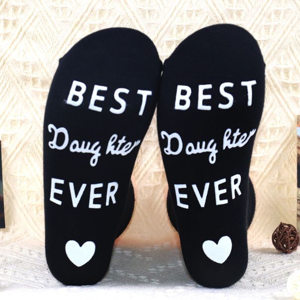 Cotton mid-tube socks sole letter non-slip adhesive floor socks casual socks_viptrois.com