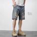 Manufacturer Wholesale American Retro Ripped Denim For Men, Loose Fit, Japanese Style, Trendy, Versatile, Cool And_viptrois.com