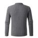 Men's Chunky Cable Knit Sweater - Zip-Up Mock Neck Design For Winter (Grey/Black/Navy/Green/Khaki, M-3XL)_viptrois.com