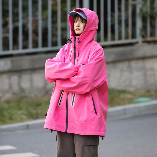 Men's Clothing Mountain Outdoor Reflective Hooded Jacket Men's Hiking Camping Jacket Mountaineering Clothing Couple_viptrois.com