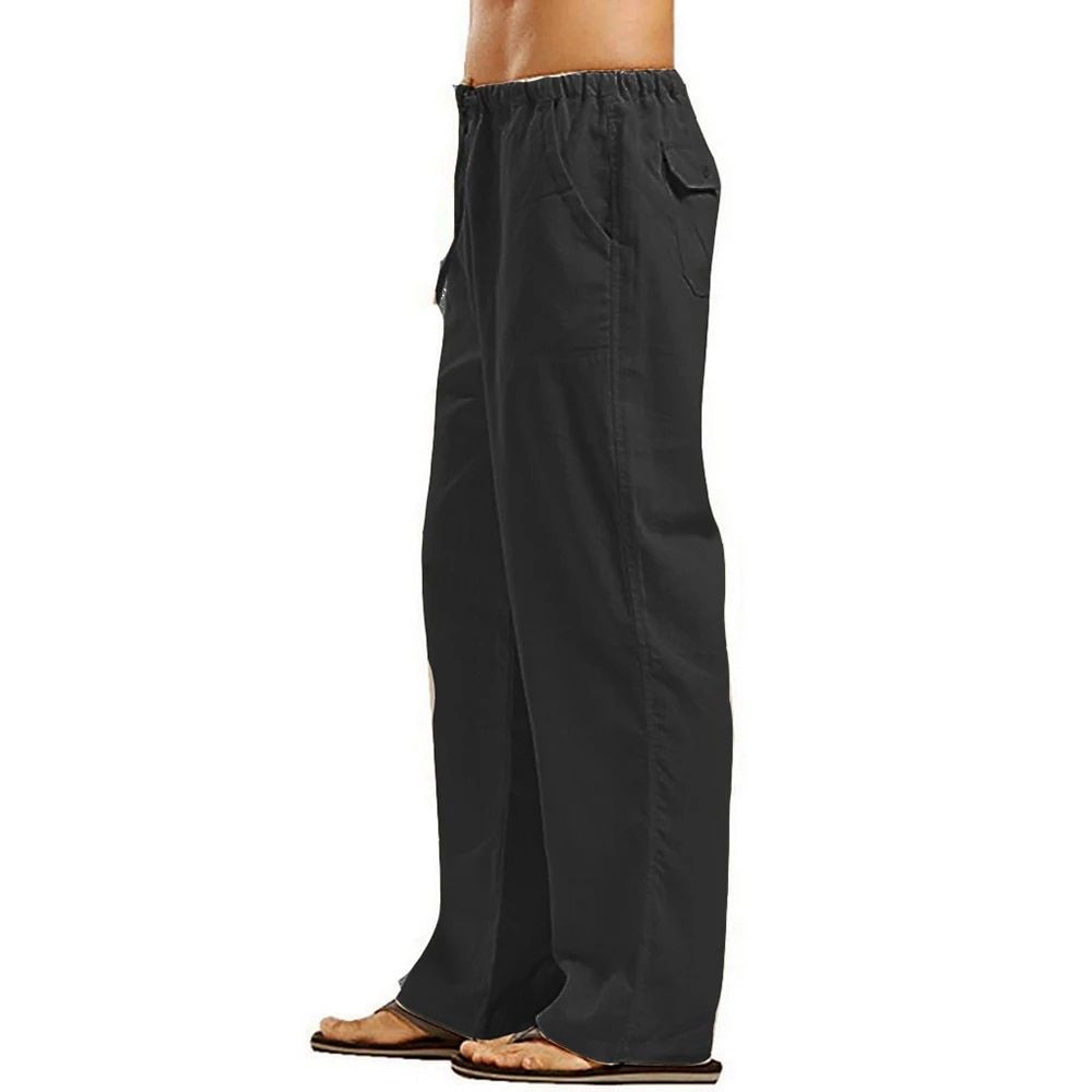 Herrenhose, Lockere, Coole, Lässige Lange Hose, Elastische Taille, Lange Hose, Lässig, Große Größe, Streetwear, Leichte Hose_viptrois.com