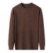Men’s Jacquard Knit Sweater – Light Luxury Round Neck Pullover For Autumn & Winter (Black/Off-White/Yellow-Brown/Iron Gray, M-XXXL)_viptrois.com