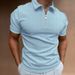 Men's Golf Shirt Quarter Zipper Polo Casual Holiday Lapel Short Sleeve T Shirt Fashion Basic Summer Regular Fit Polo Shirt_viptrois.com