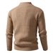 Men's Thick Knit Half-Zip Sweater - Oversized Casual Pullover For Autumn & Winter - Breathable Stretch Fabric (M-4XL, Multiple Colors)_viptrois.com