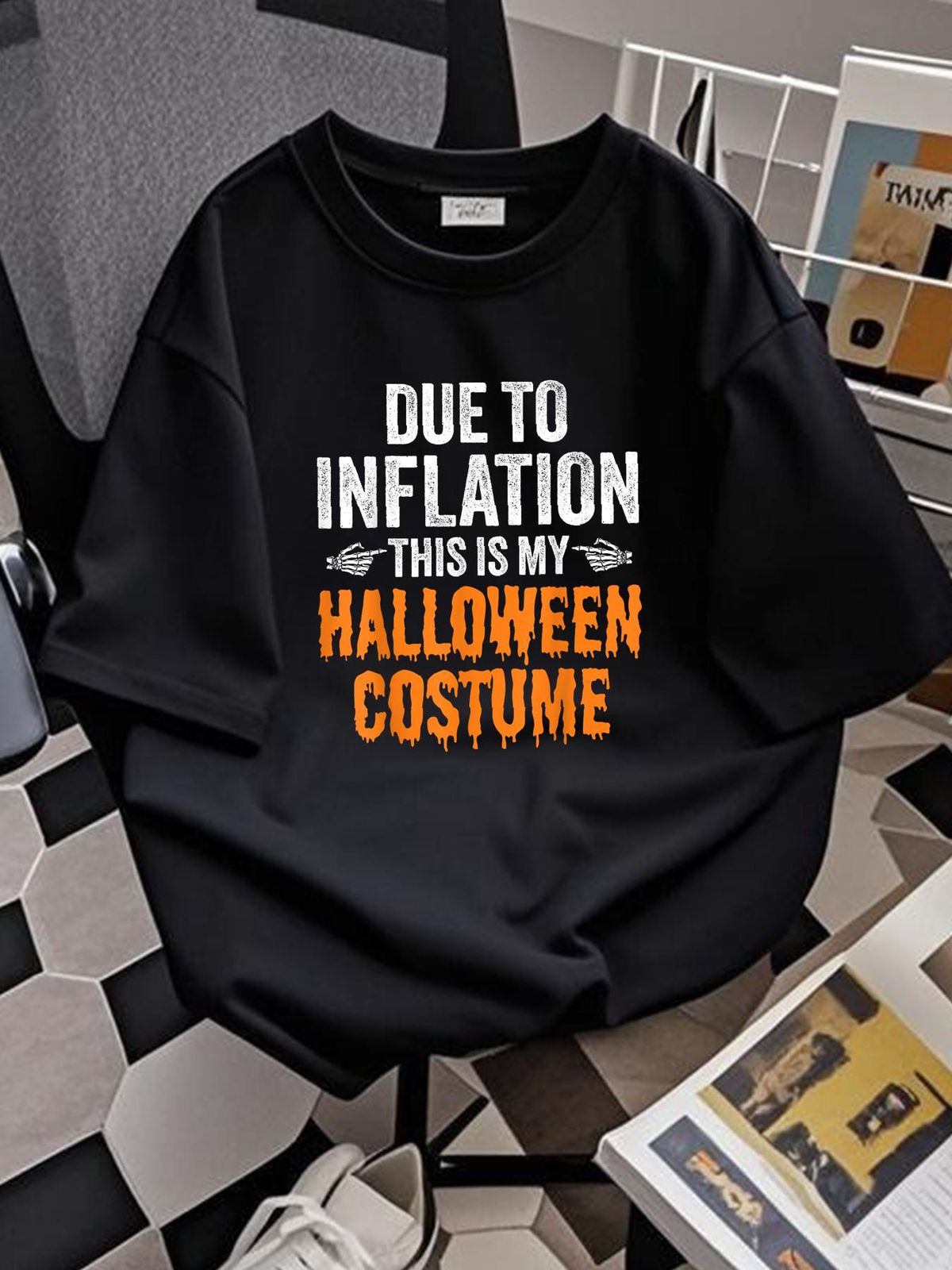 Funny Halloween Costume T-Shirt Casual Soft Women Stretched Top For Everyday Wear Women Top Graphic Tees T-Shirt For Women Casual Breathable Slightly Versatile Graphic Designer Clothes Unisex Stylish Female Fashion Streetwear_viptrois.com