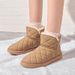 New snow boots for women plus velvet thick soled cotton shoes for women with warm boots_viptrois.com