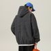 Heavyweight Fleece Hoodie – Distressed Letter Print Pullover With Burnout Technique (M-XXL, Black/Heather Grey/Oatmeal/Brown, 100% Polyester)_viptrois.com