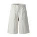 Men's Clothing Shorts Men's High Street Vibe Multi Pocket Workwear Wide Leg Straight Leg Raw Edge Design Loose Shorts_viptrois.com
