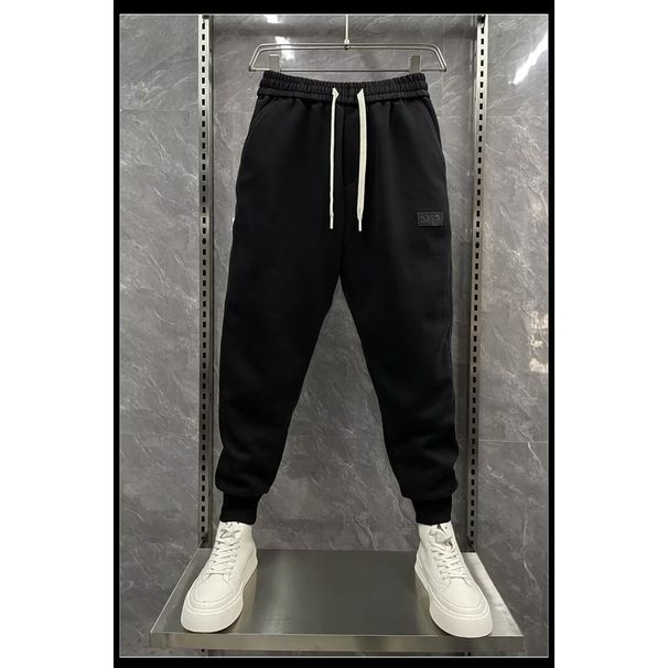 Men's Winter Thermal Jogger Pants – Streetwear Slim-Fit Tapered Sweatpants With Stretch & Wrinkle-Free Polyester_viptrois.com