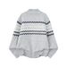 Fel Island Sweater Loose Round Neck Knitted Cardigan Trendy Brand Line Jacket_viptrois.com