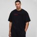 Boxy Fit Bodybuilding Short Sleeve Square Loose Heavyweight Hip Hop Short Wide Top T-shirt_viptrois.com