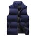 Men's Down Cotton Solid Color Winter Coat Trendy Loose Versatile Thick Warm Couple Outerwear Vest_viptrois.com