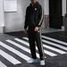 Men's Clothing European And American Men's Casual Hooded Drawstring Zipper Pocket Cardigan Long Sleeved Jacket And Trousers Suit Embroidered US Style_viptrois.com