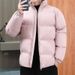 Men's Winter Padded Jacket With Stand Collar - Lightweight Warm Coat For Couples, Japanese Streetwear Style, Thickened Short Puffer Coat_viptrois.com
