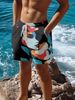Unbeatable Quality Street Art Abstract Geometric Figure Printed Men's Fitness Running Sports Basketball Shorts_viptrois.com