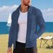 Men's Clothing Men's Lightweight Fleece Zip-Up Sweater - Casual Loose Fit Knit Jacket (4 Colors, S-3XL)_viptrois.com
