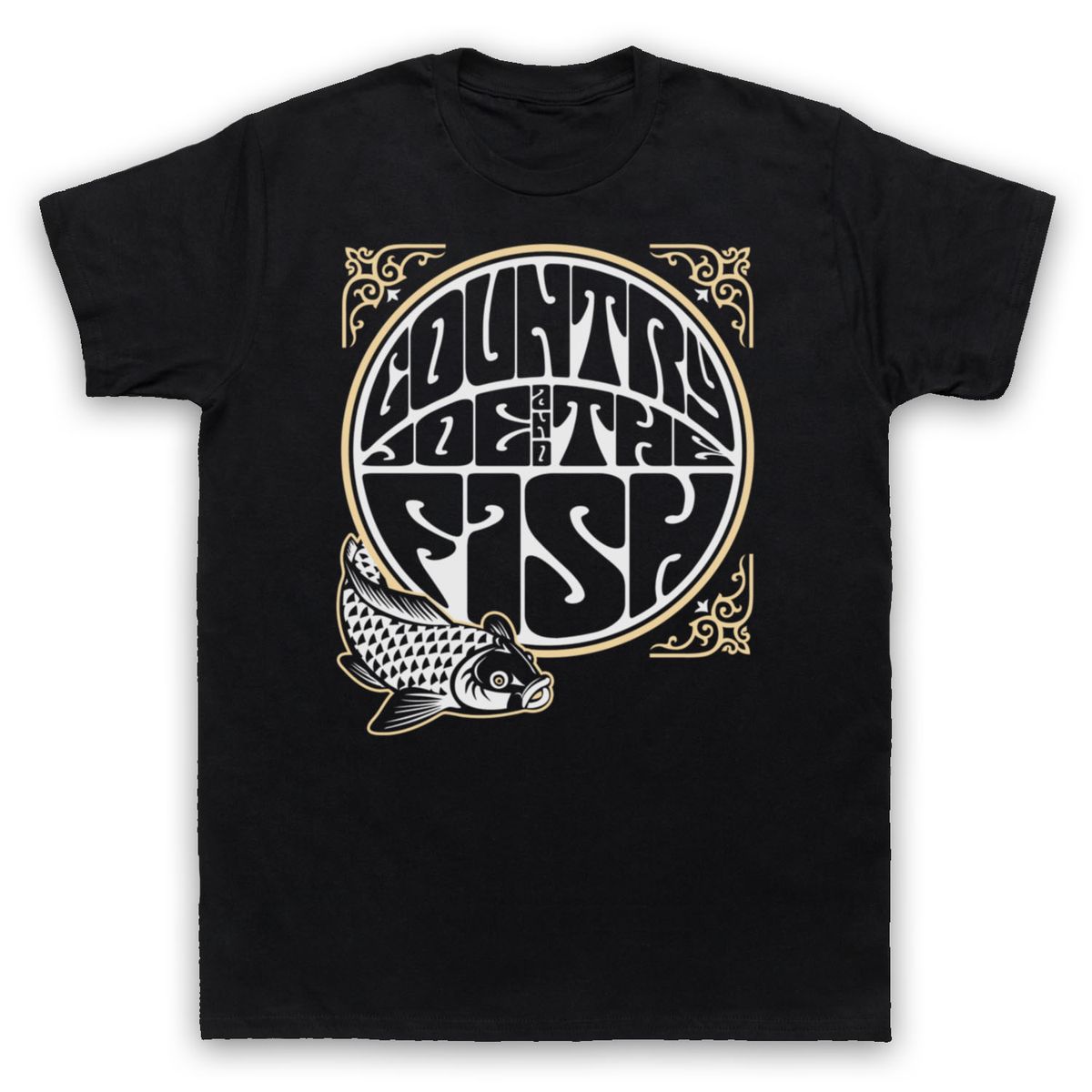 MENS WOMENS COUNTRY JOE AND THE FISH UNOFFICIAL CLASSIC ROCK BAND T-Shirt Mens Womens Tees Top_viptrois.com
