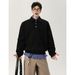 Pulse American Cleanfit Henley Collar Sweatshi For Men Korean Boxy Fit Top Trendy Brand High Intelligence Miu Style Polo_viptrois.com