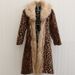 Men's Clothing Women's Leopard Print Winter Thickened Warm Mink Fur Coat Long Fur Coat Raccoon Fur Large Fur Collar Windbreaker_viptrois.com