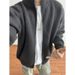 Half High Collar Cardigan Sweater, Retro Versatile Casual Long Sleeved Knit Sweater Jacket_viptrois.com