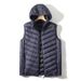Men's Clothing Factory Customized Spot Delivery Lightweight Cotton Vest Men's Outdoor Leisure Vest Autumn And Winter Style Hooded Cotton Waistcoat_viptrois.com