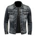 Men's Clothes High Quality Trendy Denim Top Button Vintage Denim Jacket_viptrois.com