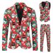 Christmas new casual 3D printed suit vest and trousers suit 3-piece set 3TZ-XMK_viptrois.com
