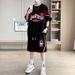 Men's Ice Silk Sports Suit Casual Loose Plus Size Short Sleeve Two Piece Set For Summer_viptrois.com